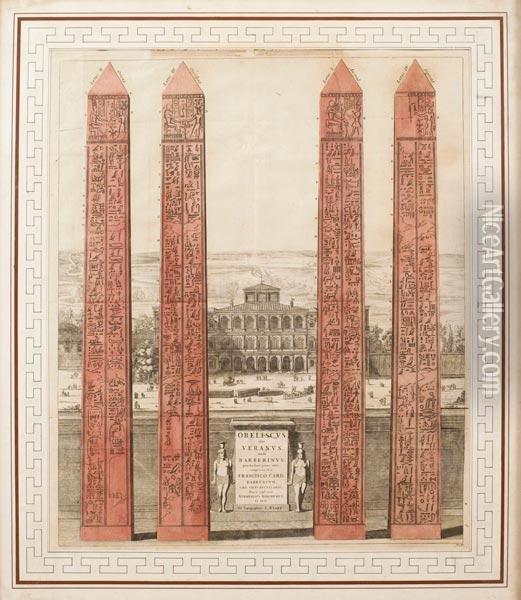 Obeliscus Flaminius Oil Painting - Iannis Blaeu