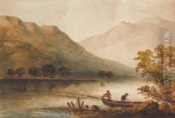 Upper Lake Of Killarney Oil Painting - John Claude Bosanquet