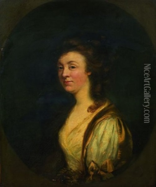 Portrait De Femme A Vue Ovale Oil Painting - Thomas Gainsborough