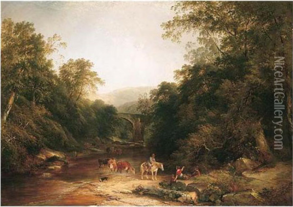 The Vale Of Ashburton, South Devon Oil Painting - Henry John Boddington