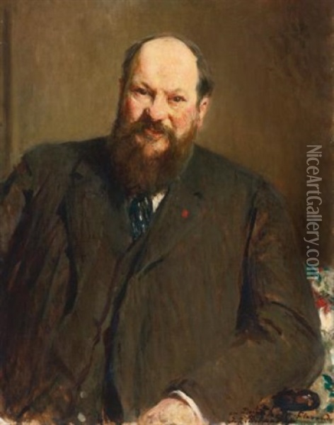 Dr. Antoine Leon Florand (1857-1927) Oil Painting - Jacques-Emile Blanche