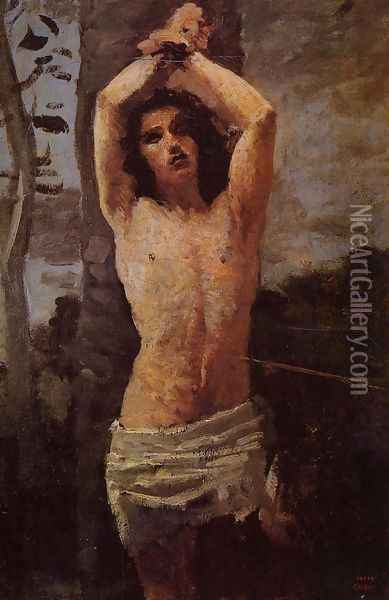 Saint Sebastian Oil Painting - Jean-Baptiste-Camille Corot