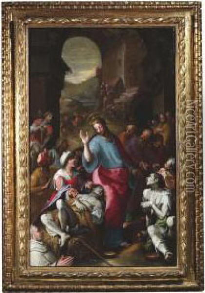 Christ In Purgatory Oil Painting - Denys Fiammingo Calvaert