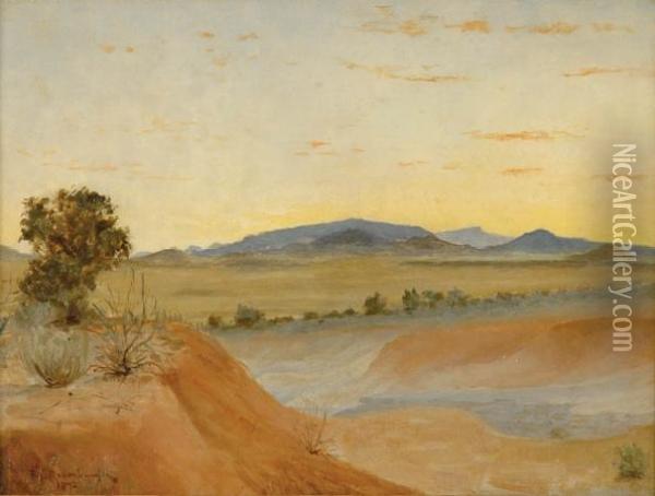Mount Trumbull From Yellowstone Spring, Arizona Oil Painting - Frederick Samuel Dellenbaught