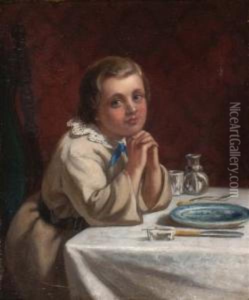 Waiting For Dinner Oil Painting - Edward Charles Barnes
