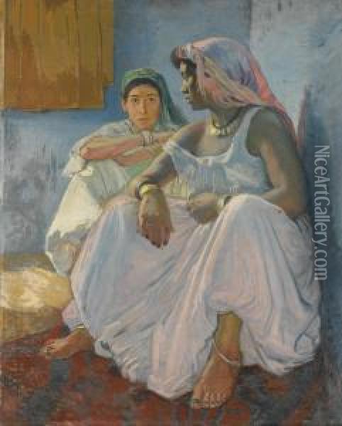 Deux Femmes Berberes Oil Painting - Jules Migonney