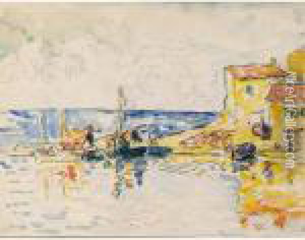 Le Port De St. Tropez Oil Painting - Paul Signac