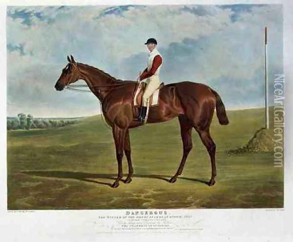 'Dangerous', the Winner of the Derby Stakes at Epsom, 1833 Oil Painting - John Frederick Herring Snr