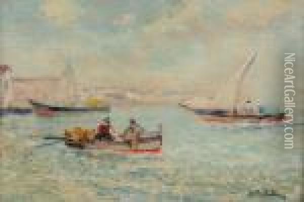 Barche Di Pescatori Oil Painting - Attilio Pratella