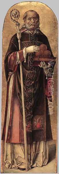 St Nicholas of Bari Oil Painting - Bartolomeo Vivarini