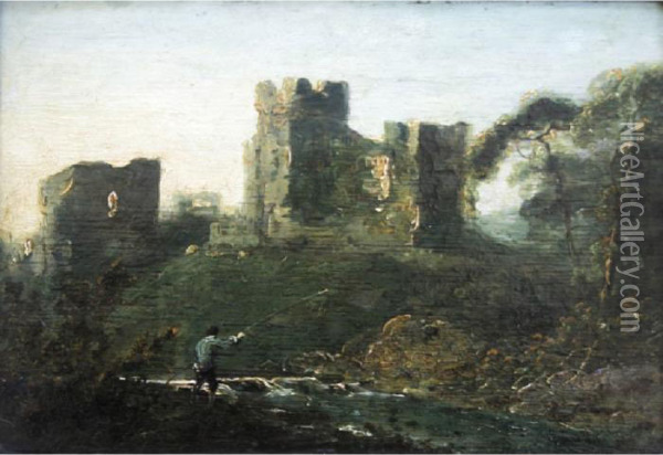 Ruins Beyond Oil Painting - Richard Wilson
