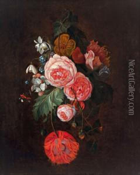Natura Morta Floreale Oil Painting - David Cornelisz. de Heem