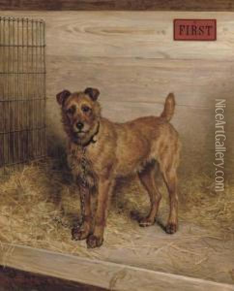 First: An Irish Terrier Oil Painting - Frank Paton