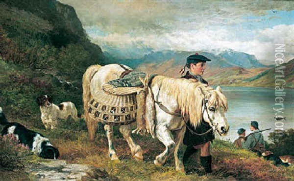 A Shooting Party - Loch Ericht Oil Painting - William H. Hopkins