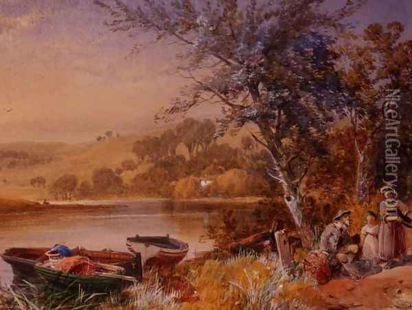 Lakeside Oil Painting - James Burrell-Smith