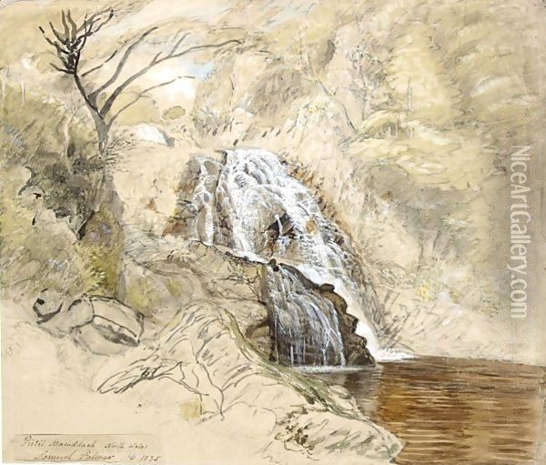 Pistyll Mawddach, North Wales Oil Painting - Samuel Palmer