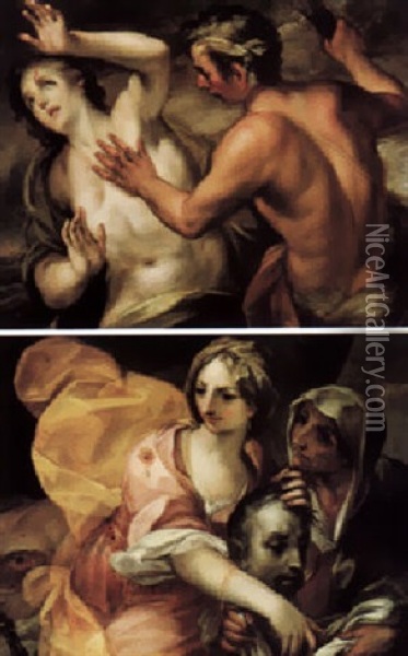 Cain And Abel Oil Painting - Pietro Antonio Magatti