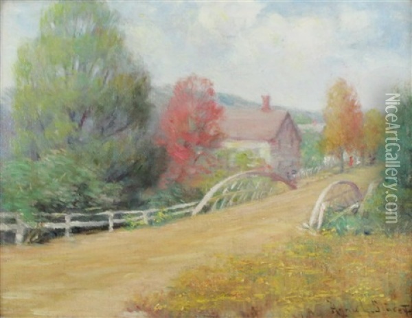 Country Road With Bridge Oil Painting - Anna Lee Stacey