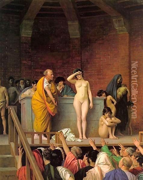 Slave Auction Oil Painting - Jean-Leon Gerome