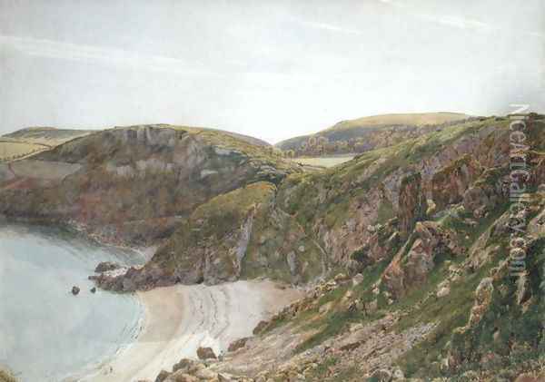 Anstey's Cove, South Devon Oil Painting - George Price Boyce