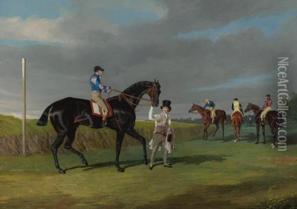 Preparing To Start For The Doncaster Gold Cup Oil Painting - John Frederick Herring Snr