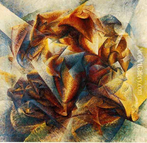 Dynamism of a Soccer Player Oil Painting - Umberto Boccioni