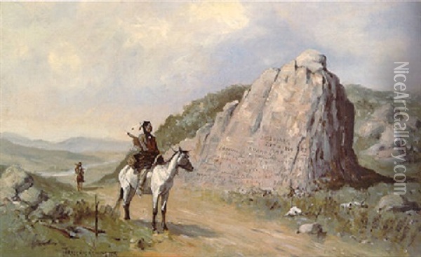 Register Rock, Idaho Oil Painting - Frederic Remington
