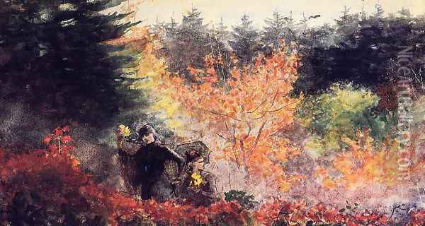 Woods at Prout's Neck Oil Painting - Winslow Homer