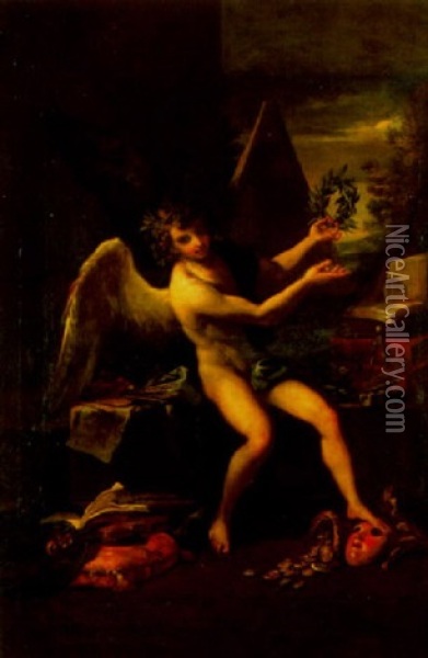 An Allegory Of The Liberal Arts Oil Painting - Giuseppe Bartolomeo Chiari