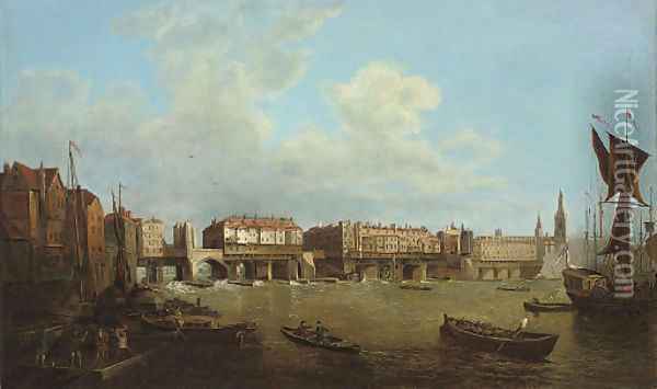 An extensive view of the Thames and the city of London Oil Painting - Samuel Scott
