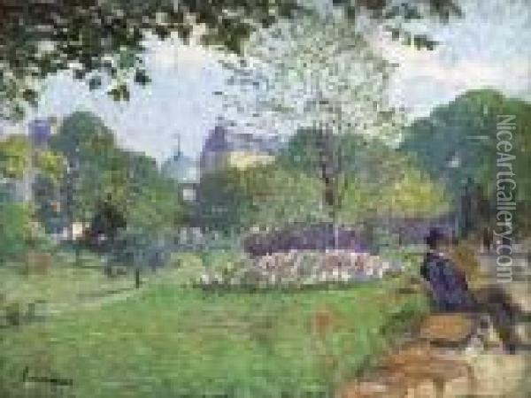 Le Parc De Saint-cloud Oil Painting - Henri Lebasque