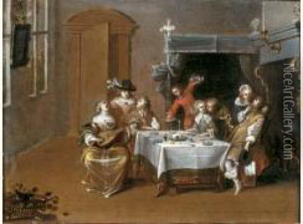 Le Banquet Oil Painting - Hieronymus Janssens