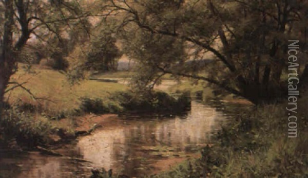 Under Willows Oil Painting - Louis Aston Knight