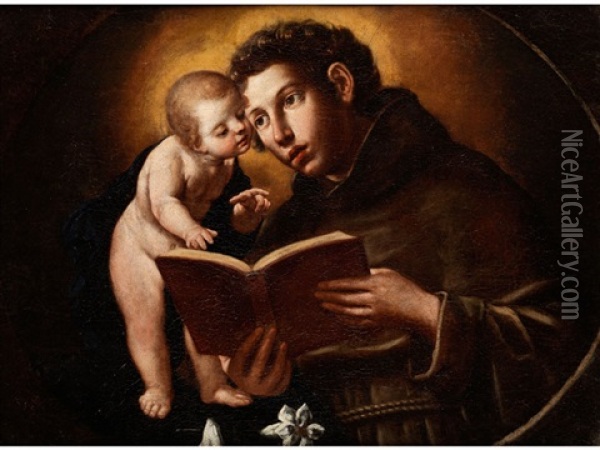 Heiliger Antonius Von Padua Mit Der Vision Des Jesuskindes Oil Painting - Alessandro Tiarini
