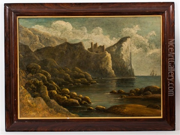 Castle On The Coast Oil Painting - John Thomson