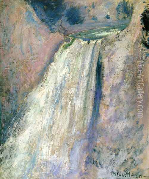 Waterfall Yellowstone Oil Painting - John Henry Twachtman