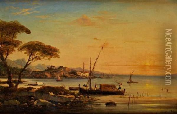 Port D'italie Oil Painting - Antoine Guindrand