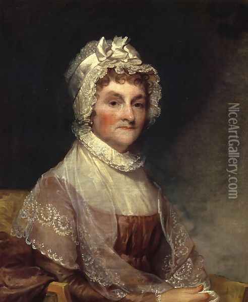 Abigail Adams (Mrs. John Adams) 1800-15 Oil Painting - Gilbert Stuart