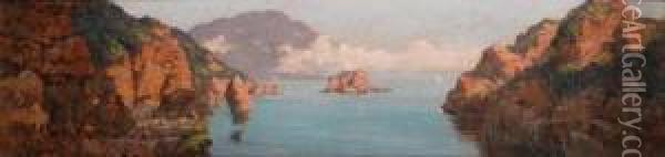 Calanques Atipasa Oil Painting - Eugene Deshayes