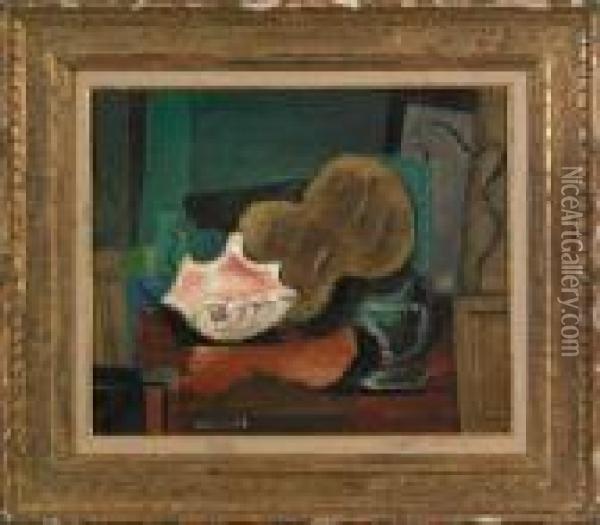 Canvasstill Life Oil Painting - Louis Marcoussis