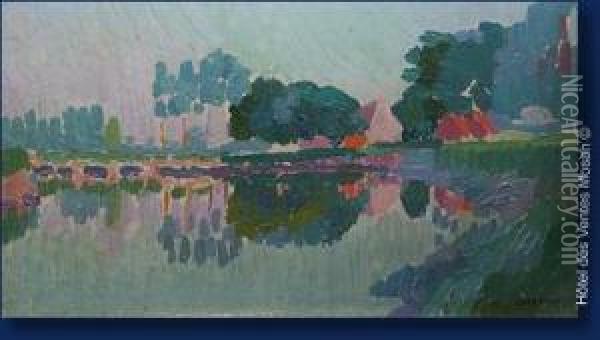 Paysage De Lalys Oil Painting - Gisleen Verdickt