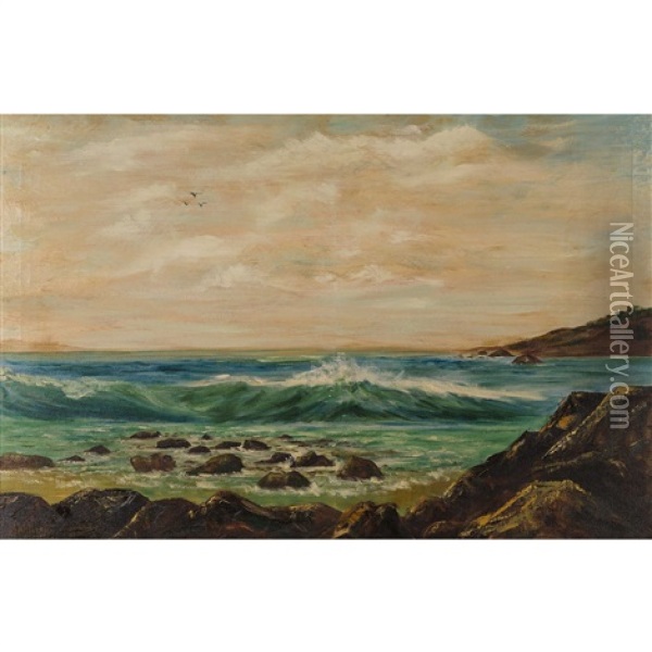 Untitled (seascape) Oil Painting - Isidro Ancheta