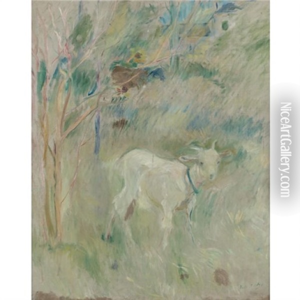 La Chevre "colette" Oil Painting - Berthe Morisot