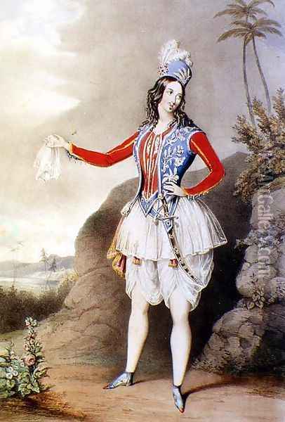 Louisa Fairbrother as Abdallah in the extravaganza 'The Forty Thieves', 1844 Oil Painting - John Brandard