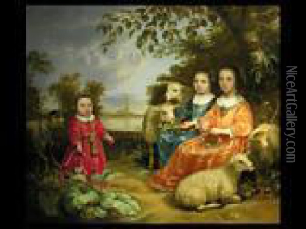 Kinder Mit Schafen Beim Kranzbinden Oil Painting - Aelbert Cuyp