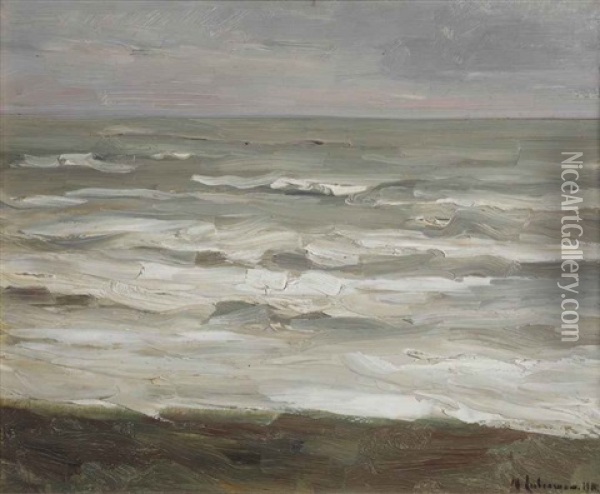 Brandung - Meeresstudie Oil Painting - Max Liebermann