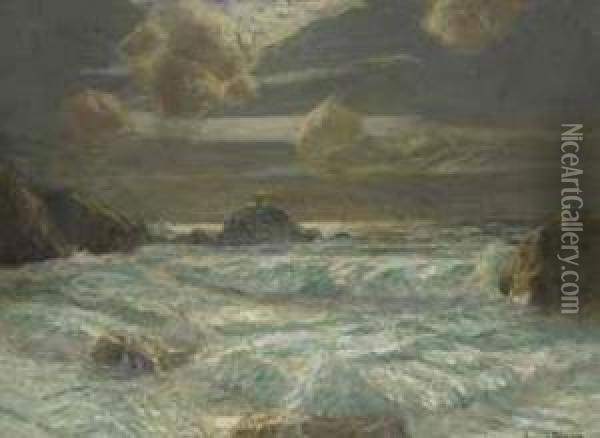 The Corbiere, Jersey Oil Painting - Julius Olsson