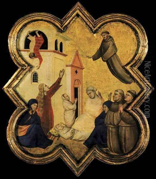 St Francis Restoring a Boy to Life Oil Painting - Taddeo Gaddi