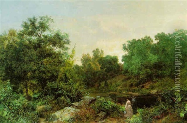 A Nature Walk Oil Painting - William Trost Richards