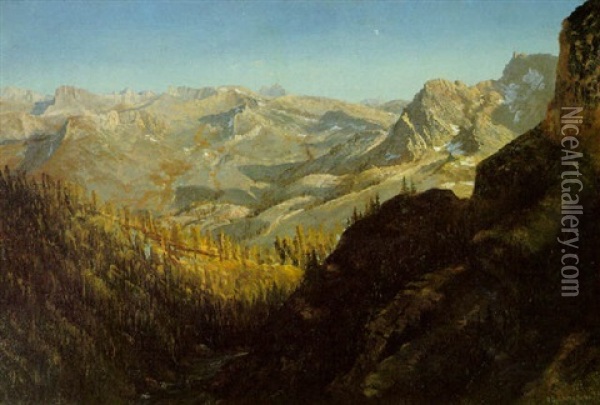 Sierra Nevada Mountains, California Oil Painting - Albert Bierstadt